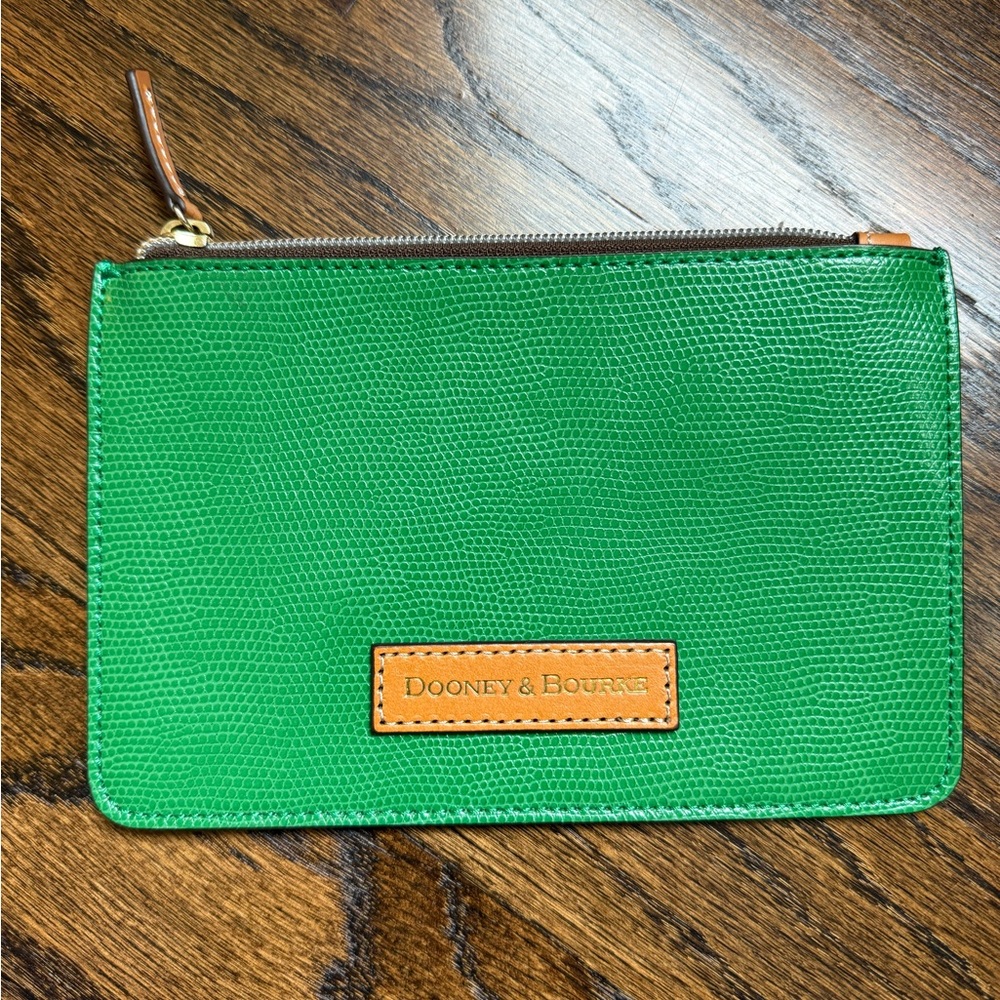 Dooney & Bourke Emerald Green Textured Pouch